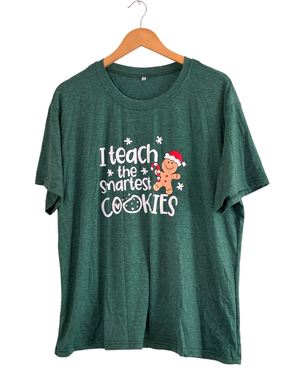 Like new Holiday Teacher green graphic short sleeve t-shirt size 2XL